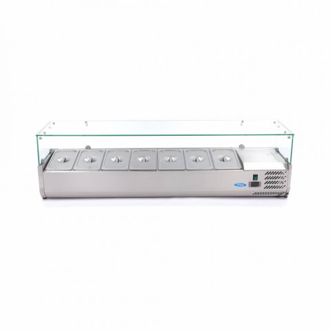MAXIMA Kühlaufsatzvitrine 7xGN1/3 - 160cm