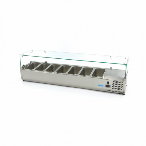 MAXIMA Kühlaufsatzvitrine 7xGN1/3 - 160cm
