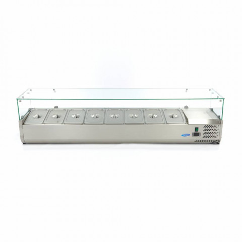 MAXIMA Kühlaufsatzvitrine 8xGN1/3 - 180cm
