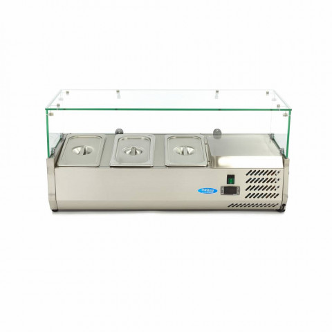 MAXIMA Kühlaufsatzvitrine 3xGN1/3 - 95cm