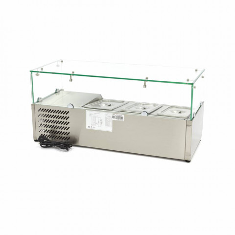 MAXIMA Kühlaufsatzvitrine 3xGN1/3 - 95cm