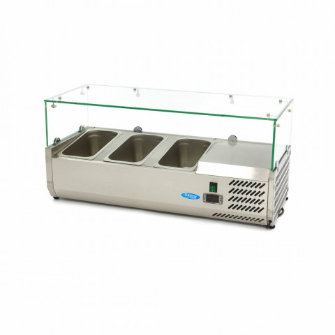 MAXIMA Kühlaufsatzvitrine 3xGN1/3 - 95cm