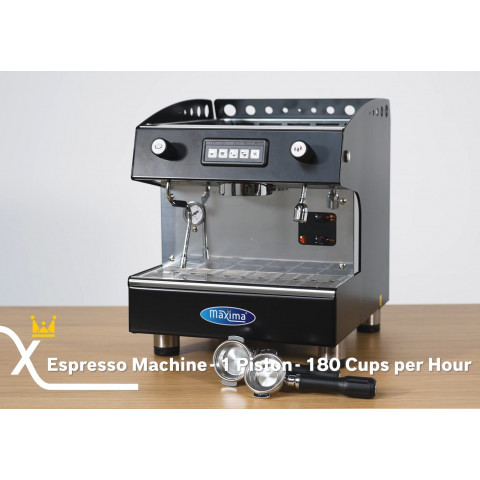 MAXIMA Espresso Kaffeemaschine - 1 Kolbe - 180 Tassen/Stunde