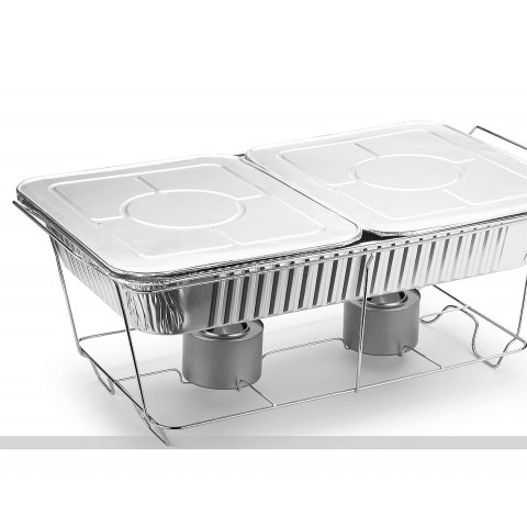GAMMO einweg Chafing Dish 2x GN1/2 - 6 Stk-er Set
