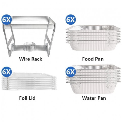 GAMMO einweg Chafing Dish GN1/1 - 6 Stk-er Set