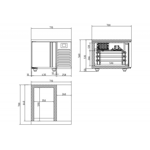 GAMMO Schnellkühler-Schockfroster 3x GN1/1