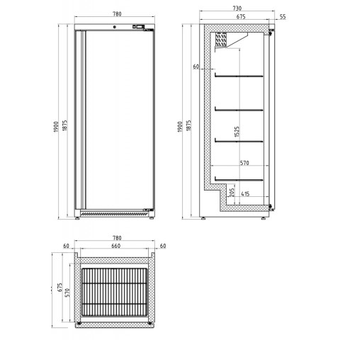 GAMMO 600 Liter Kühlschrank