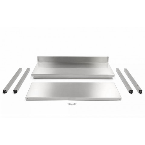 GAMMO Edelstahl Arbeitstisch mit Aufkantung 1800x600