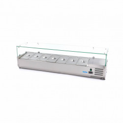MAXIMA Kühlaufsatzvitrine 7xGN1/3 - 160cm