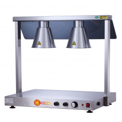 HORECATECH Wärmeplatte mit 2 Infrarotlampe
