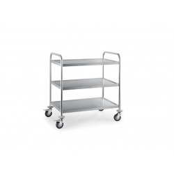 GAMMO Edelstahl Servierwagen mit 3 Borde