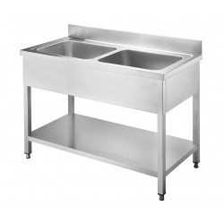 GAMMO Spültisch mit 2 Becken 50x50