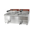 GAMMO elektrische Doppel Friteuse mit Fettablasshahn 16+16 Liter 5+5 kW